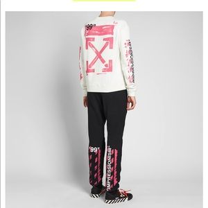 off white impressionism pants